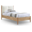  Size_Twin -- Arbor Cream Fabric Upholstered Twin Bed IMAGE 1