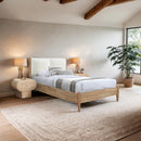  Size_Twin -- Arbor Cream Fabric Upholstered Twin Bed IMAGE 2