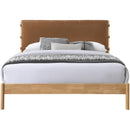 Meridian Asher Cognac Vegan Leather Full Bed (3 Boxes) IMAGE 3