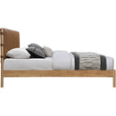  Color_Cognac  Size_King  -- Asher Cognac Vegan Leather Upholstered King Bed IMAGE 4