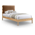  Color_Cognac Size_Twin -- Meridian Asher Upholstered Panel Bed IMAGE 1