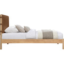  Color_Cognac  Size_Twin  -- Asher Cognac Vegan Leather Upholstered Twin Bed IMAGE 4