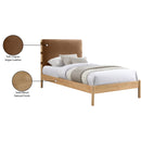  Color_Cognac  Size_Twin  -- Asher Cognac Vegan Leather Upholstered Twin Bed IMAGE 8