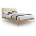  Color_Cream  Size_Full  -- Asher Cream Vegan Leather Upholstered Full Bed IMAGE 1