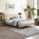  Color_Cream  Size_King  -- Asher Cream Vegan Leather Upholstered King Bed IMAGE 2