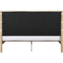  Color_Cream  Size_King  -- Asher Cream Vegan Leather Upholstered King Bed IMAGE 5