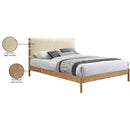 Meridian Asher Cream Vegan Leather King Bed (3 Boxes) IMAGE 8