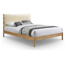 Meridian Asher Cream Vegan Leather Queen Bed (3 Boxes) IMAGE 1