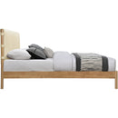 Meridian Asher Cream Vegan Leather Queen Bed (3 Boxes) IMAGE 4