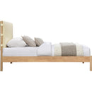 Color_Cream  Size_Twin  -- Asher Cream Vegan Leather Upholstered Twin Bed IMAGE 4