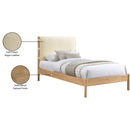  Color_Cream  Size_Twin  -- Asher Cream Vegan Leather Upholstered Twin Bed IMAGE 8
