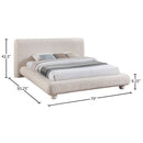  Meridian Blair Beige Fabric Upholstered Full Bed IMAGE 9