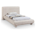  Color_Beige Size_Twin -- Meridian Blair Upholstered Platform Bed IMAGE 1