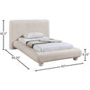  Color_Beige  Size_Twin  -- Blair Beige Fabric Upholstered Twin Bed IMAGE 9