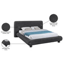  Meridian Blair Black Fabric Upholstered Full Bed IMAGE 10