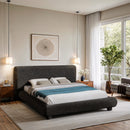  Meridian Blair Black Fabric Upholstered Full Bed IMAGE 2