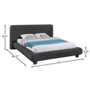  Meridian Blair Black Fabric Upholstered King Bed IMAGE 9