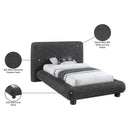  Color_Black  Size_Twin  -- Blair Black Fabric Upholstered Twin Bed IMAGE 10