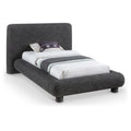 Color_Black Size_Twin -- Blair Black Fabric Upholstered Twin Bed IMAGE 1