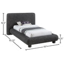  Color_Black  Size_Twin  -- Blair Black Fabric Upholstered Twin Bed IMAGE 9