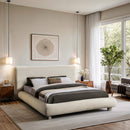  Meridian Blair Cream Fabric Upholstered Full Bed IMAGE 2