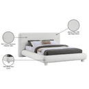  Meridian Blair Cream Fabric Upholstered Queen Bed IMAGE 10