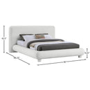  Meridian Blair Cream Fabric Upholstered Queen Bed IMAGE 9