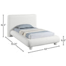  Color_Cream  Size_Twin  -- Blair Cream Fabric Upholstered Twin Bed IMAGE 9