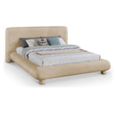 Meridian Blair Beige Chenille Fabric Upholstered Full Bed IMAGE 1
