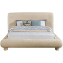  Meridian Blair Beige Chenille Fabric Upholstered Full Bed IMAGE 3