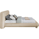  Meridian Blair Beige Chenille Fabric Upholstered Full Bed IMAGE 4