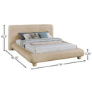  Meridian Blair Beige Chenille Fabric Upholstered Full Bed IMAGE 9