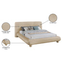 Meridian Blair Beige Chenille Fabric Upholstered King Bed IMAGE 10