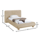  Color_Beige  Size_Twin  -- Blair Beige Chenille Fabric Upholstered Twin Bed IMAGE 9
