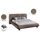  Meridian Blair Brown Chenille Fabric Upholstered Full Bed IMAGE 10