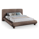  Meridian Blair Brown Chenille Fabric Upholstered Full Bed IMAGE 1