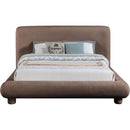  Meridian Blair Brown Chenille Fabric Upholstered King Bed IMAGE 3