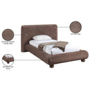  Color_Brown  Size_Twin  -- Blair Brown Chenille Fabric Upholstered Twin Bed IMAGE 10