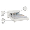  Meridian Blair Cream Chenille Fabric Upholstered Full Bed IMAGE 10