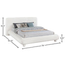  Color_Cream  Size_Full  -- Blair Cream Chenille Fabric Upholstered Full Bed IMAGE 9