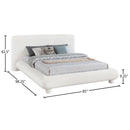  Color_Cream  Size_Queen  -- Blair Cream Chenille Fabric Upholstered Queen Bed IMAGE 9