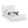  Color_Cream Size_Twin -- Blair Cream Chenille Fabric Upholstered Twin Bed IMAGE 1