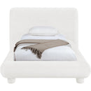  Color_Cream  Size_Twin  -- Blair Cream Chenille Fabric Upholstered Twin Bed IMAGE 3