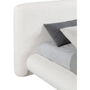  Meridian Blair Cream Chenille Fabric Upholstered Twin Bed IMAGE 7