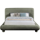  Meridian Blair Green Chenille Fabric Upholstered Full Bed IMAGE 3