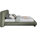 Meridian Blair Green Chenille Fabric Upholstered Full Bed IMAGE 4