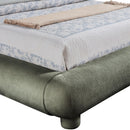  Meridian Blair Green Chenille Fabric Upholstered Full Bed IMAGE 6