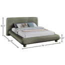  Color_Green  Size_Full  -- Blair Green Chenille Fabric Upholstered Full Bed IMAGE 9