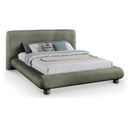  Color_Green  Size_Queen  -- Blair Green Chenille Fabric Upholstered Queen Bed IMAGE 1