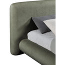  Meridian Blair Green Chenille Fabric Upholstered Queen Bed IMAGE 7